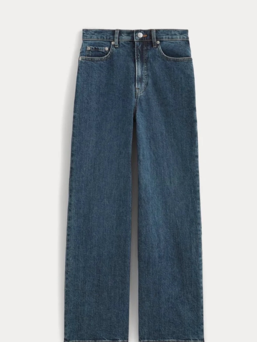 Everlane way high sailor jean: 27 short. Deep blue.